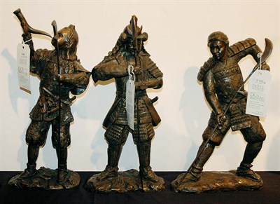 Lot 3188 - Group of Three Chinese Style Bronze Figures of...