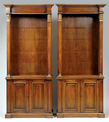 Lot 4267 - Pair of Empire Style Parcel Gilt Mahogany...
