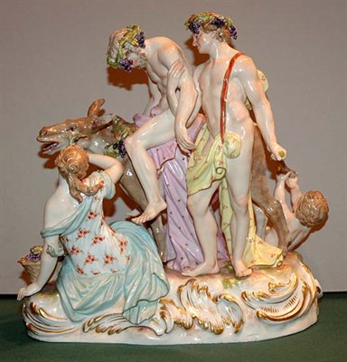 Lot 3665A - Meissen Porcelain Figural Group of Bacchus...