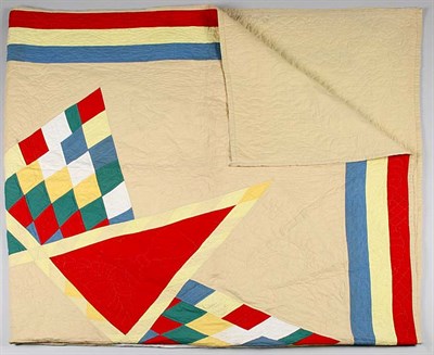 Lot 2114 - Star Quilt Circa 1930-1950 Double pentangle...