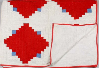 Lot 2116 - Red, White and Blue Navajo Quilt Circa 1900...