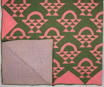 Lot 2119 - Fine Basket Quilt Circa 1840-1860 Fifty-five...