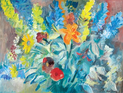 Lot 2214 - Karl Schrag American, 1912-1995 Flowers &...
