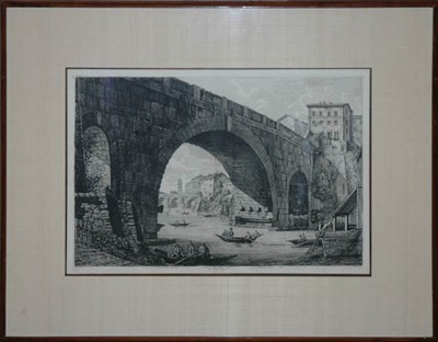 Lot 89 - Luigi Rossini VEDUTA DI PONTE CESTIO Etching,...