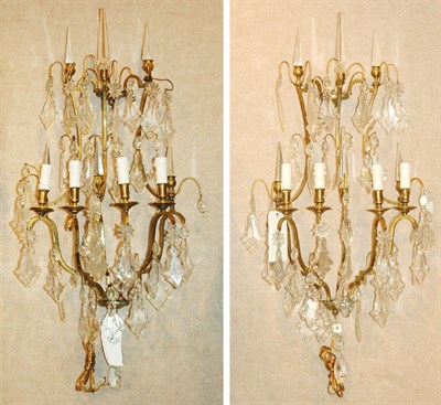 Lot 3619 - Pair of Louis XV Style Gilt-Metal and Glass...