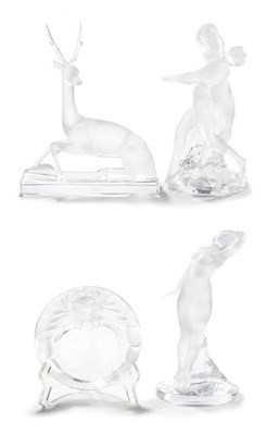 Lot 3454 - Miscellaneous Group of Four Lalique Molded...