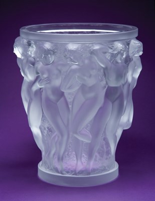 Lot 3457 - Lalique Molded Glass Bacchantes Vase Marcilhac...
