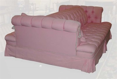 Lot 128 - Napoleon III Style Pink Upholstered Double...
