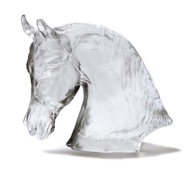 Lot 3449 - Baccarat Molded Glass Bust of a Horse Modern...
