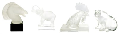Lot 3458 - Miscellaneous Group of Four Lalique Molded...