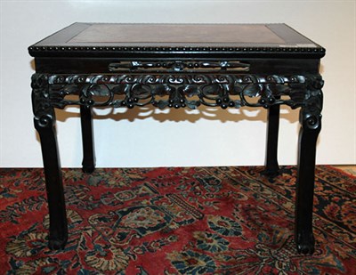 Lot 3166A - Chinese Carved Hardwood Low Table The...