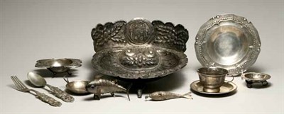 Lot 4322 - Group of Peruvian Silver Table Articles...