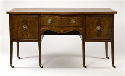 Lot 1493 - George III Inlaid Mahogany Sideboard Early...