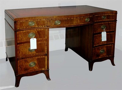 Lot 4153 - George III Style Leather Top Banded Mahogany...