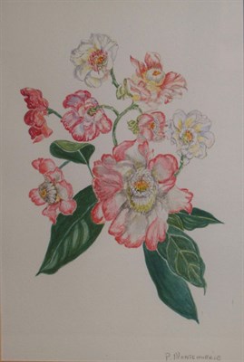 Lot 1071 - P. Montgomerie 20th Century Floral Still Lifes:...