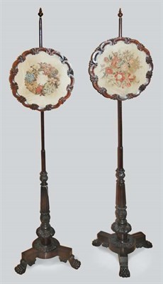 Lot 4392 - Pair of Victorian Needlepoint Upholstered...