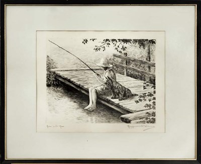 Lot 45 - Marguerite Kirmse HIM AND ME Etching, signed...