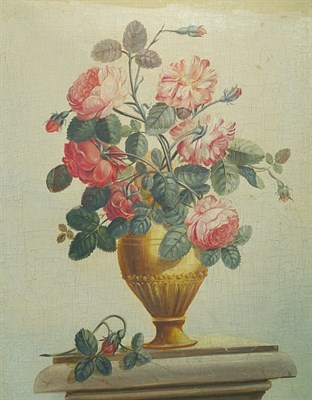 Lot 1039 - French School Circa 1900 Vase of Flowers on a...