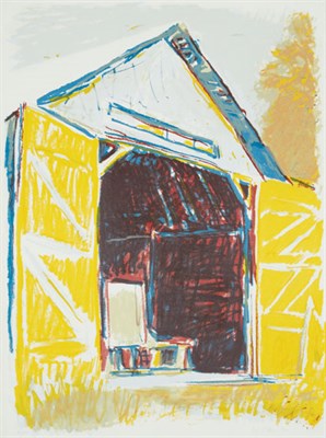Lot 342 - Wolf Kahn NEW BARN DOORS Color screenprint,...