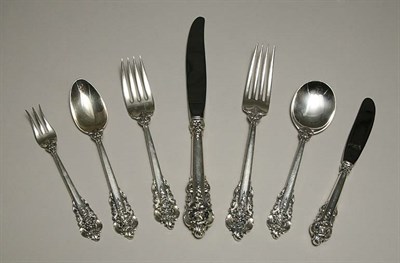 Lot 4311 - Wallace Sterling Silver Flatware Service In...