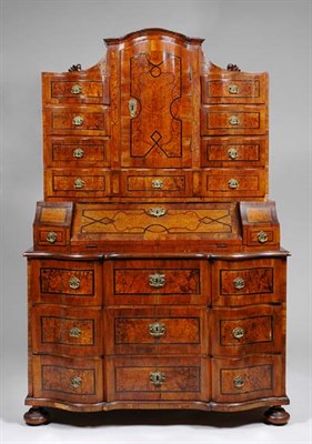 Lot 1136 - German Baroque Inlaid Walnut and Burl-Walnut...