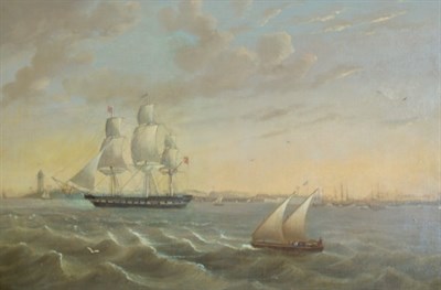 Lot 1065B - English School Circa 1840 British Shipping off...