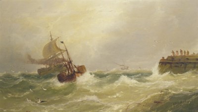 Lot 1065C - James Burrell British, 19th century Ships off...