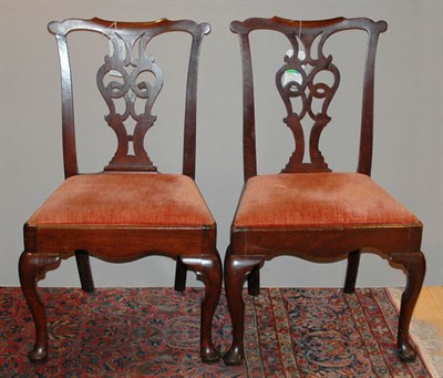Lot 1095 - Pair of George III Mahogany Side Chairs 18th...