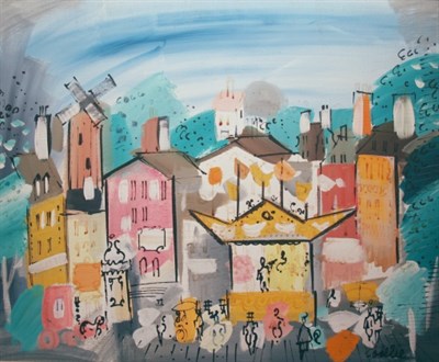 Lot 18 - Charles Cobelle French, 1902-1998 City Scene...