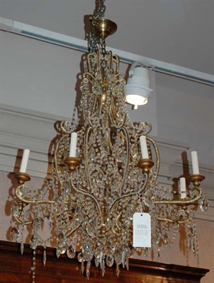 Lot 1611 - Louis XV Style Gilt-Metal and Cut Glass...