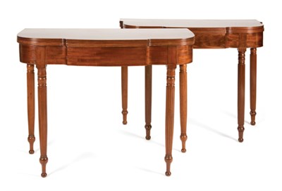 Lot 2141 - Associated Pair of Federal Mahogany Fold-Over...