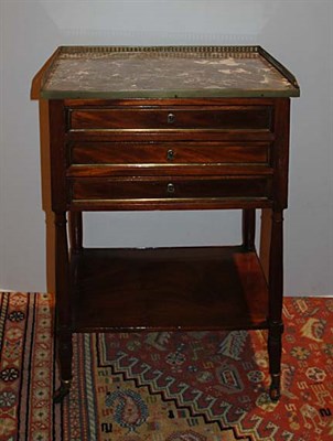 Lot 518 - Louis XVI Brass Mounted Mahogany Side Table...