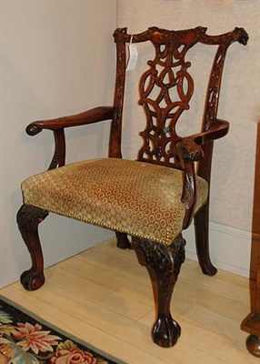 Lot 4486 - George III Style Mahogany Armchair