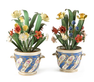 Lot 3411 - Pair of Sevres Style Porcelain Two-Handled...
