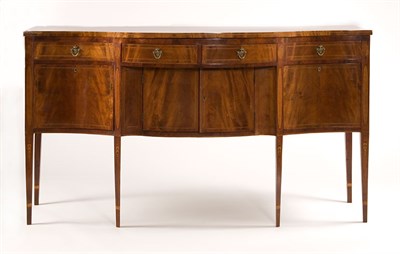 Lot 2229 - Federal Inlaid Mahogany Serpentine Front...