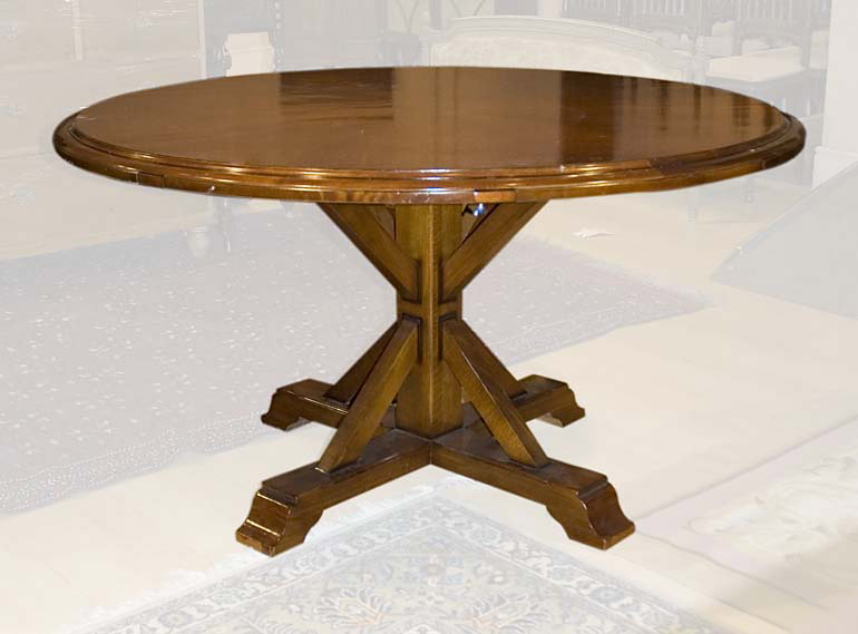 Lot 226 - Fruitwood Trestle Base Circular Extension...