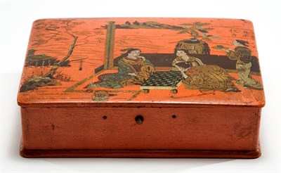 Lot 318 - Japanese Export Red Lacquered and Parcel Gilt...