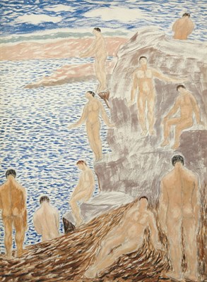 Lot 2293 - Abraham Walkowitz American, 1878-1965 Bathers,...