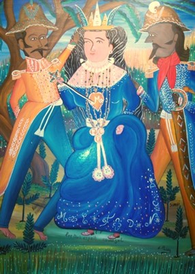 Lot 55 - Andre Pierre Haitian, b. 1914 A Queen and Two...