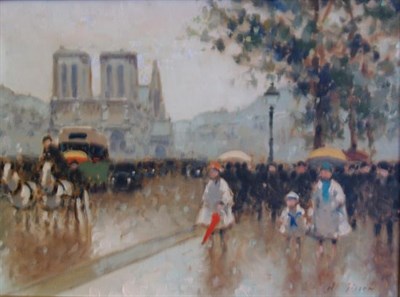Lot 35 - Andre Gisson American, 1921-2003 Bustling...