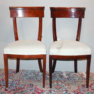Lot 1459A - Set of Eight Empire Style Mahogany Dining Side...
