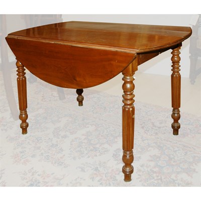 Lot 170 - Louis Philippe Style Mahogany Drop-Leaf...