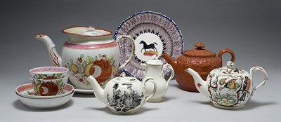 Lot 2085 - Group of English Pottery Articles 18th/19th...