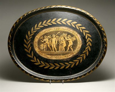 Lot 4465 - Victorian Style Papier Mache Tray Length 30...