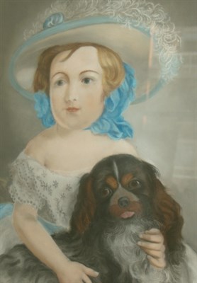 Lot 3 - American School 19th Century Young Girl with...