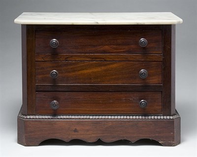 Lot 2170 - American Rosewood Miniature Chest of Drawers...