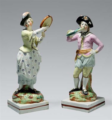 Lot 2130 - Pair of Staffordshire Pearlware Figures of...