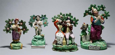 Lot 2209 - Group of Staffordshire Pearlware Bocage...