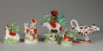Lot 2028 - Group of Staffordshire Pottery Figures of...
