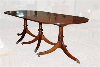Lot 169 - Georgian Style Mahogany Triple-Pedestal...